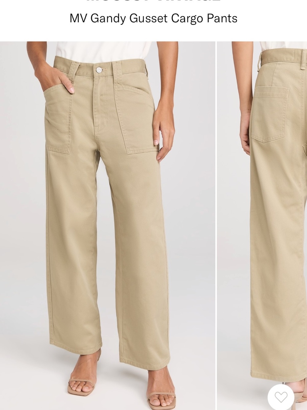 Moussy Vintage Wide Leg Cargo Pants in Light Khaki